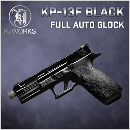 [KJW] KP-13 Full Auto Glock Black / KP-13F BK - 가스 핸드건(권총)