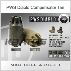MADBULL PWS Diablo Compensator-TAN/14 mm 역나사 [클리어런스]
