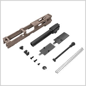 JinAirsoft P320 Pro-Cut Steel Slide Set for SIG M17/ M18 (S. Gold / Silver)