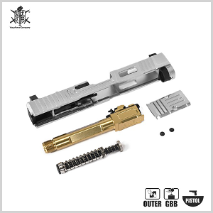 [Flower Industries] MKII Complete Upper Slide Set[Stainless Steel] for VFC Glock19 Gen4 메탈 스틸 슬라이드