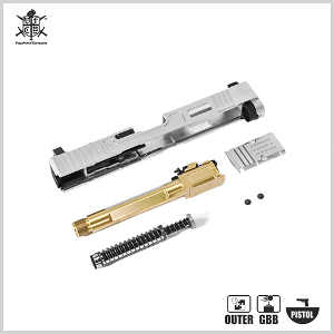 [Flower Industries] MKII Complete Upper Slide Set[Stainless Steel] for VFC Glock17 Gen5 메탈 스틸 슬라이드