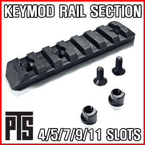 PTS Enhanced Rail Section (Keymod, black, 4/5/7/9/11 Slots)