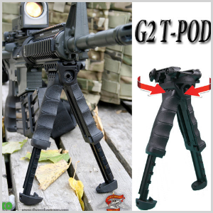 T-Pod G2 Tactical Pivoting Bipod 바이포드 수직그립 (BK,TAN)