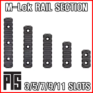 PTS Enhanced Rail Section (M-lok, black, 3/5/7/9/11 Slots)